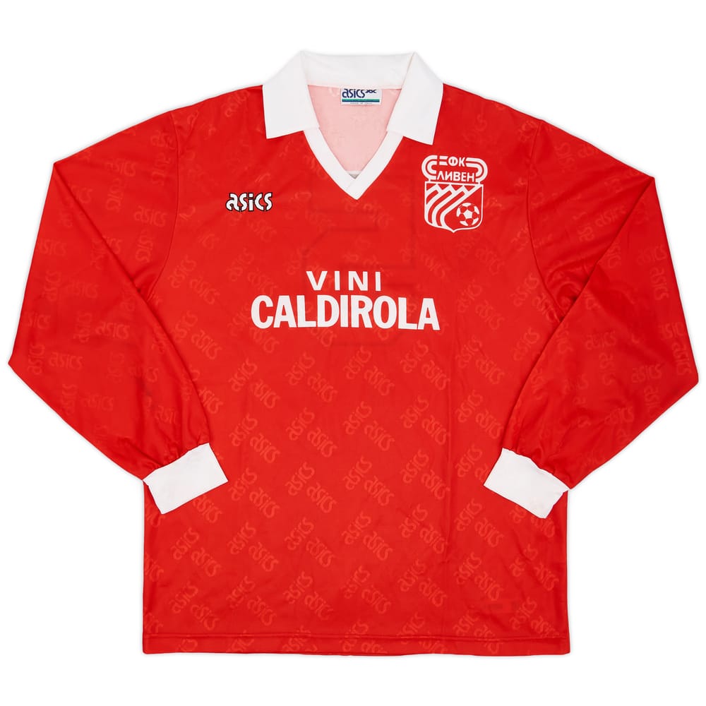 1990-91 Sliven Match Worn Cup Winners Cup Home L/S Shirt #5 (Mitev)