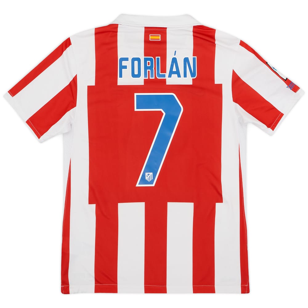 2010-11 Atletico Madrid Home Shirt Forlan #7 - 7/10 - (M)