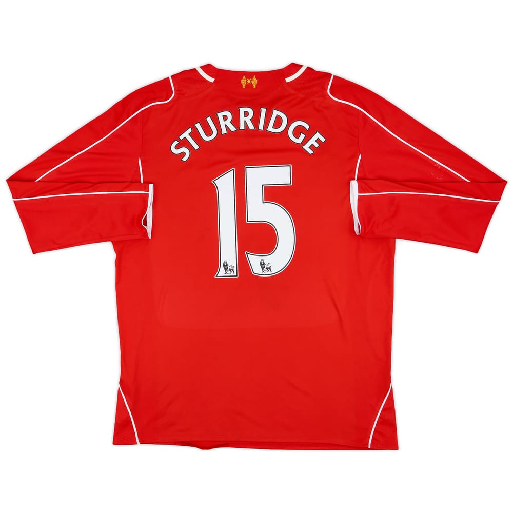 2014-15 Liverpool Home L/S Shirt Sturridge #15 - 6/10 - (XL)