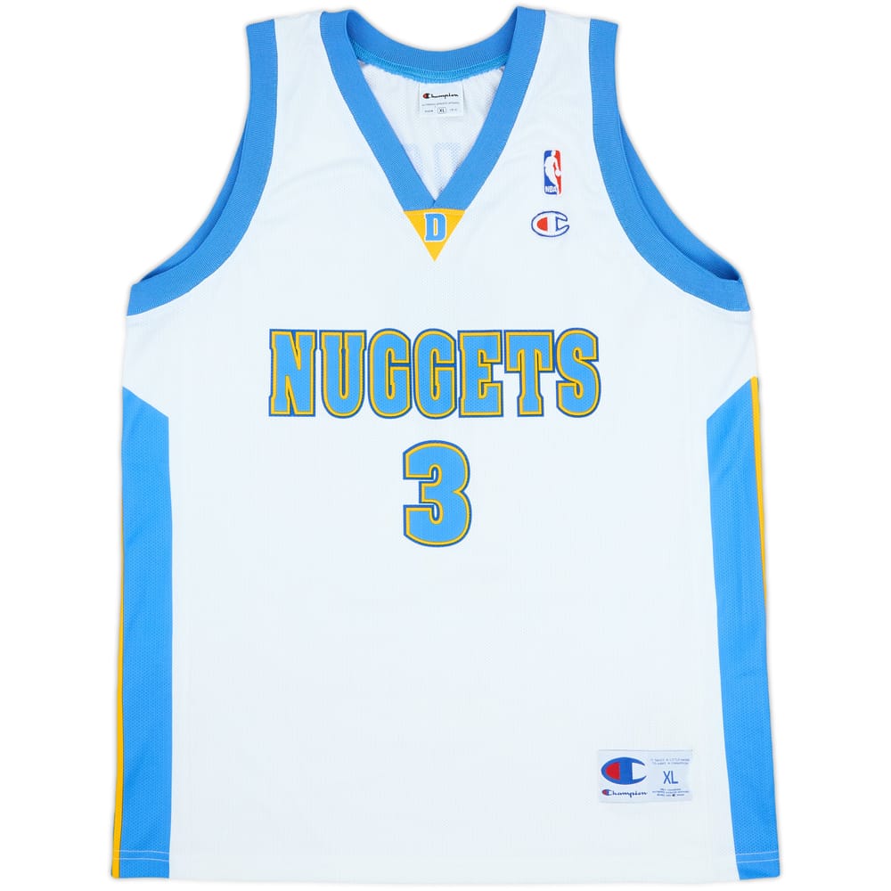 Camiseta Champion de local de los Denver Nuggets Iverson #3 2006-08 - 9/10 - (XL)