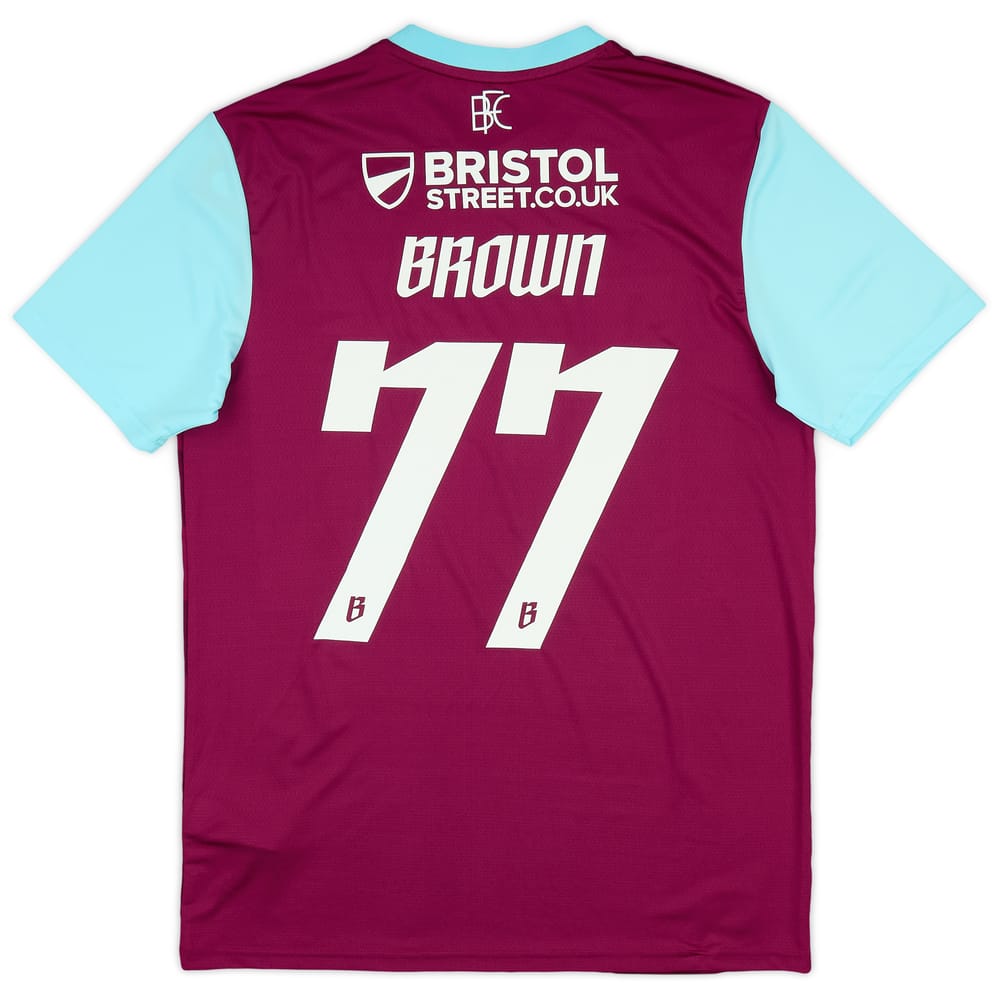 2024-25 Burnley Player Issue Home Shirt Brown #77 (M)