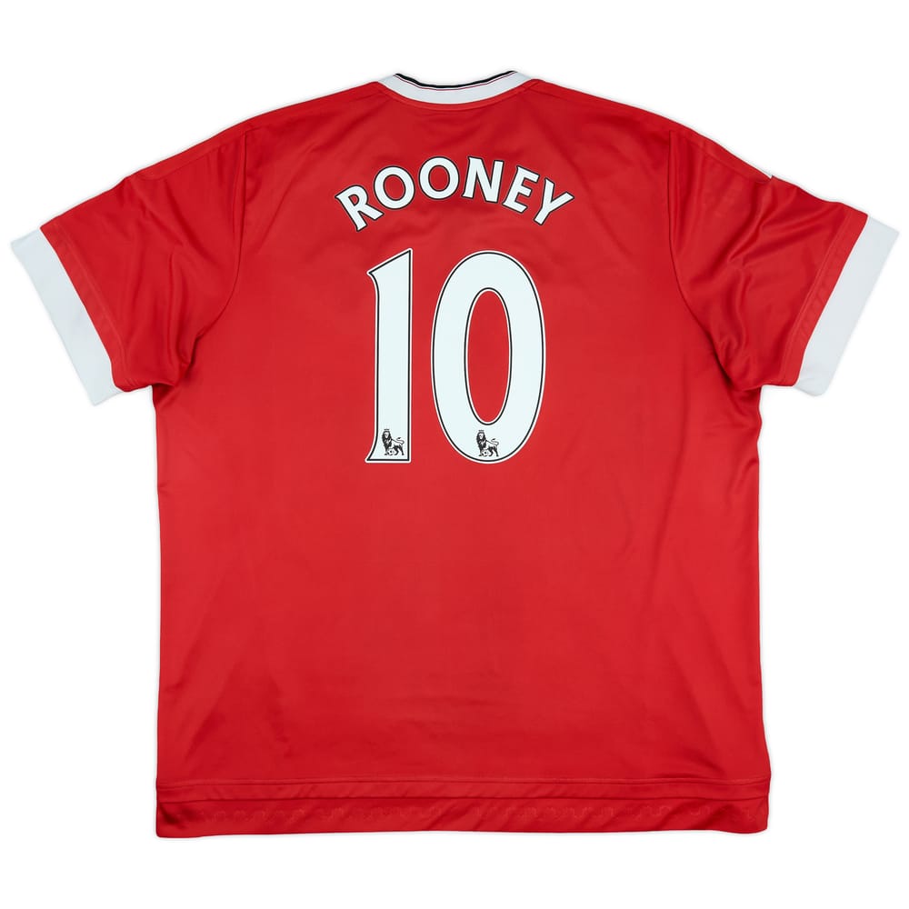 2015-16 Manchester United Home Shirt Rooney #10 - 5/10 - (XXL)
