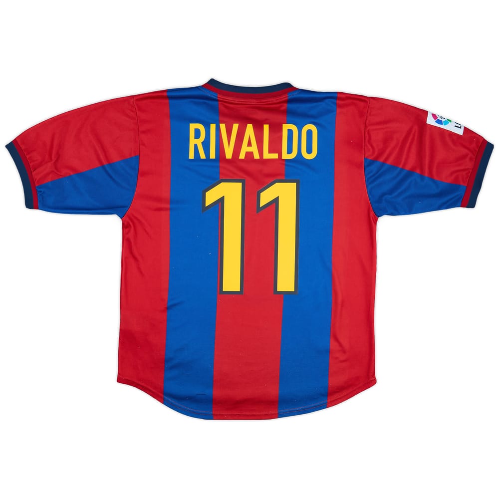 1998-00 Barcelona Home Shirt Rivaldo #11 - 9/10 - (M)