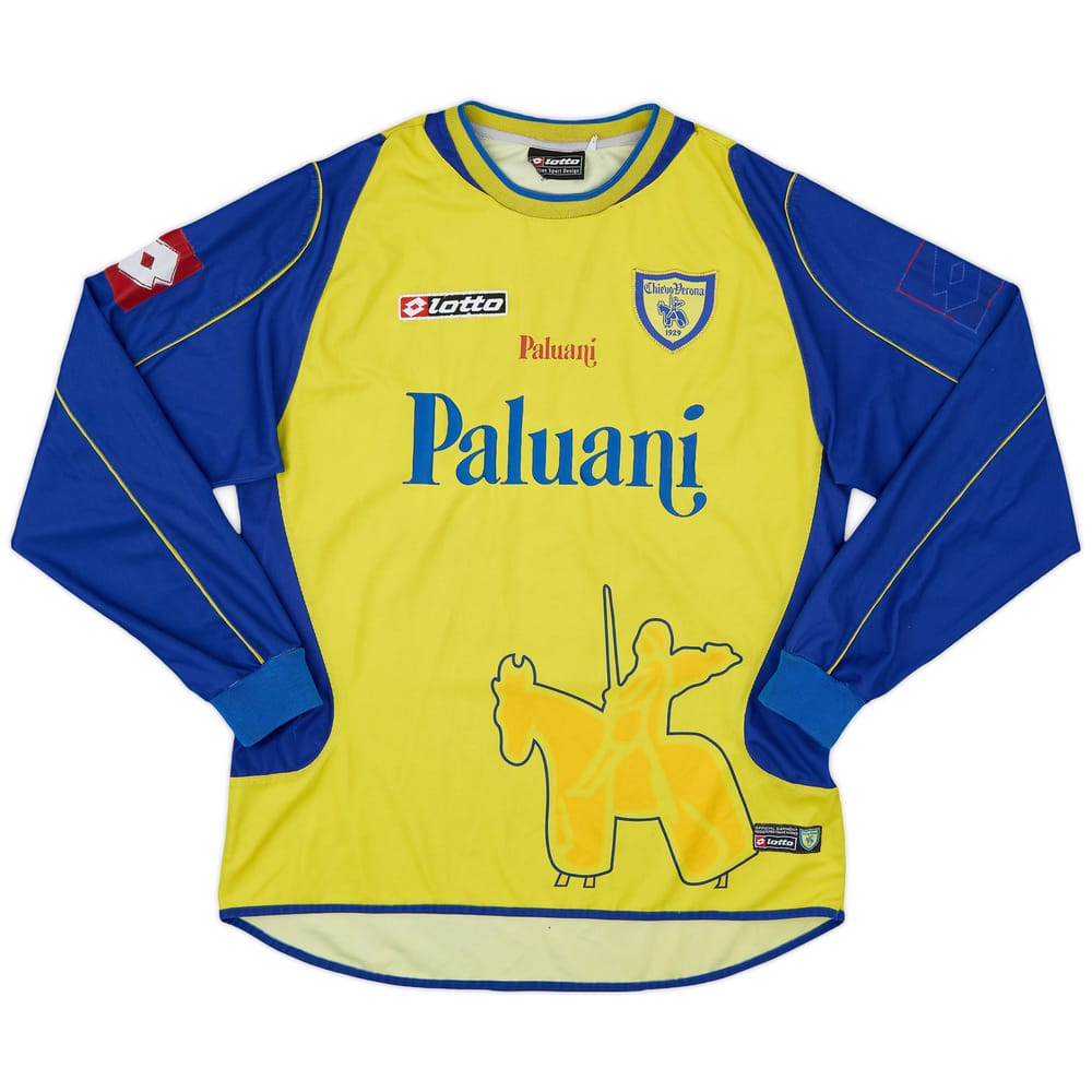 2004-05 Chievo Verona Home L/S Shirt - 6/10 - (L)