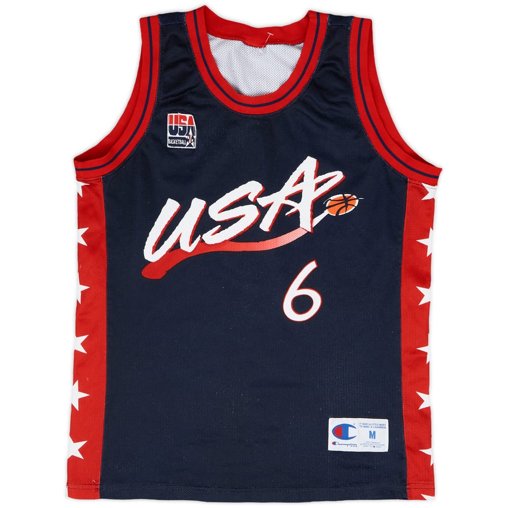 1996-99 USA Hardaway #6 Champion Away Jersey - 7/10 - (M)