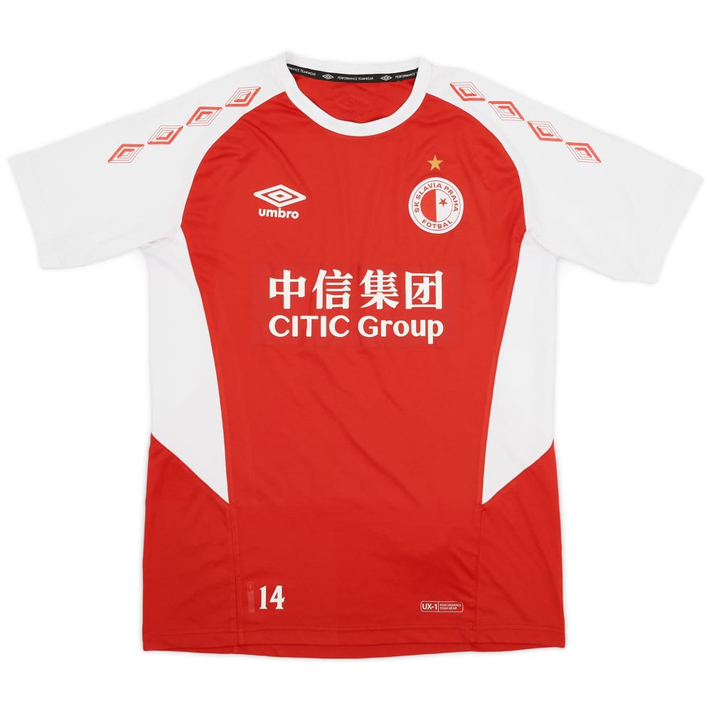 2015-16 Slavia Prague Player Issue Umbro Training Shirt #14 - 8/10 - (M)