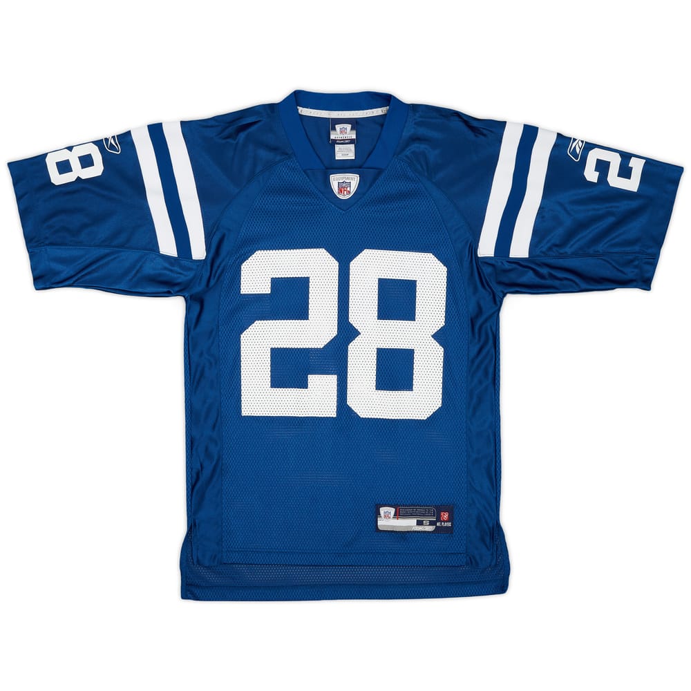 2007 Indianapolis Colts Jackson #28 Reebok On Field Home Jersey - 8/10 - (S)