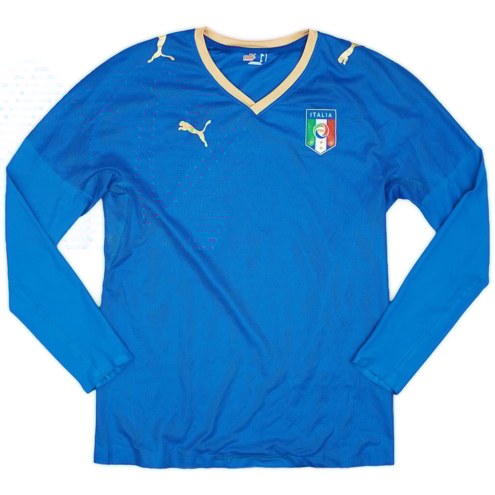 2007-08 Italy Player Issue Home L/S Shirt - 9/10 - (L)