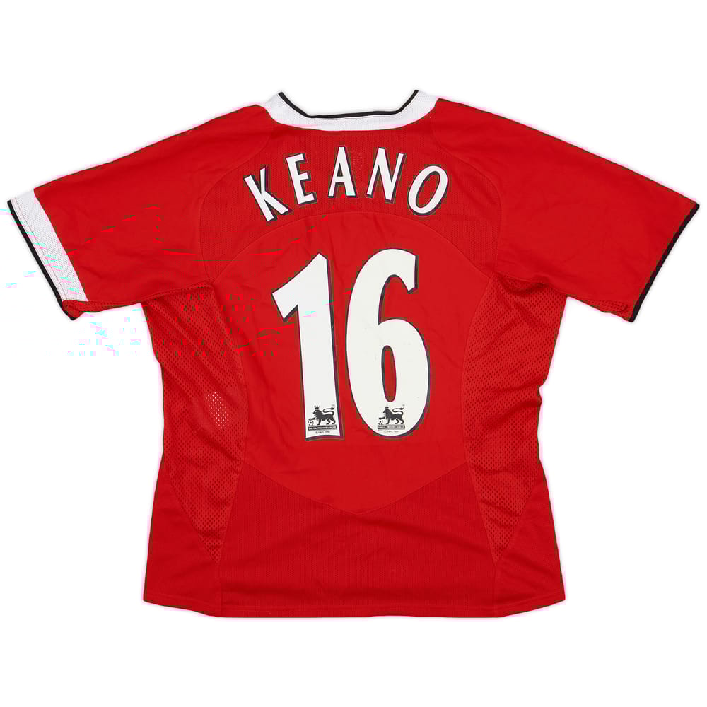 2004-06 Manchester United Home Shirt Keano #16 - 7/10 - (Women's L)