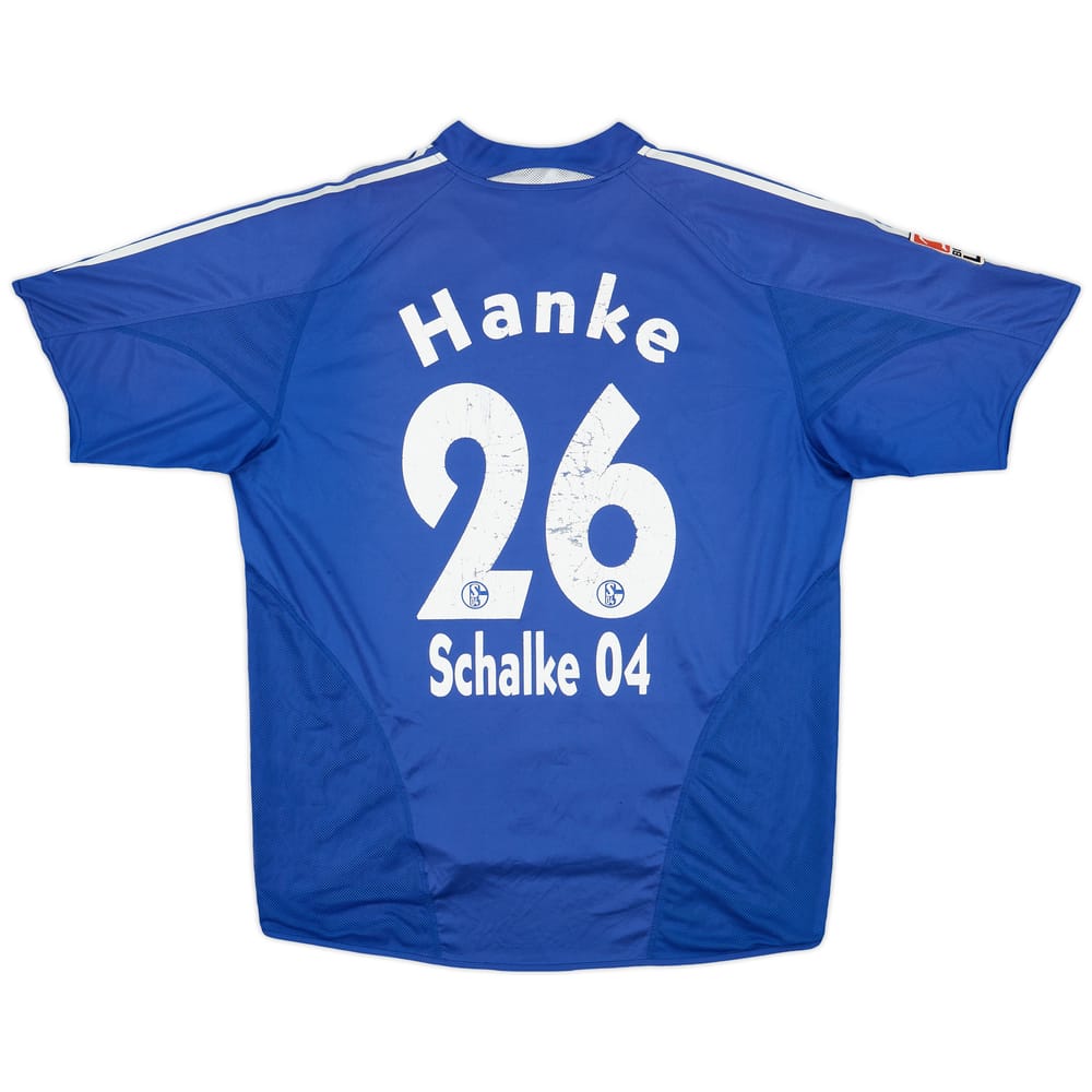 2004-05 Schalke Home Shirt Hanke #26 - 6/10 - (XL)