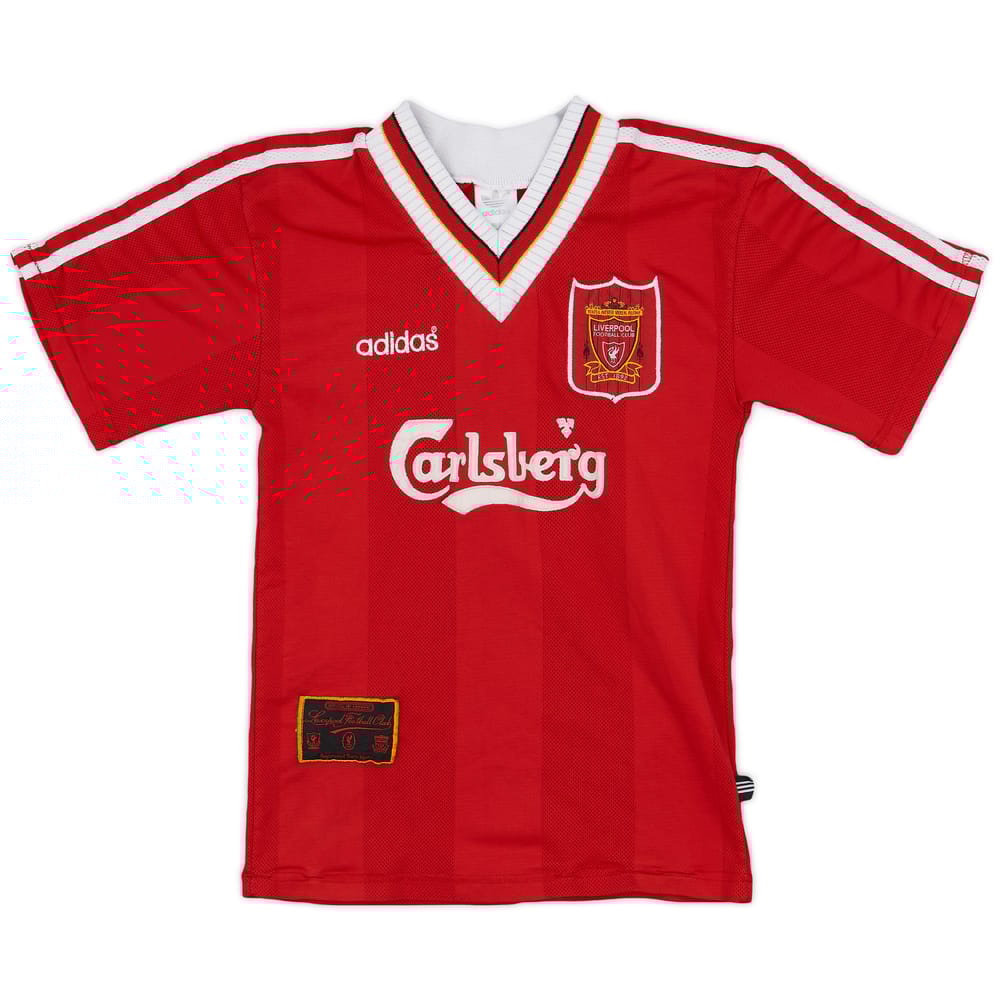 1995-96 Liverpool Home Shirt - 7/10 - (M.Boys)
