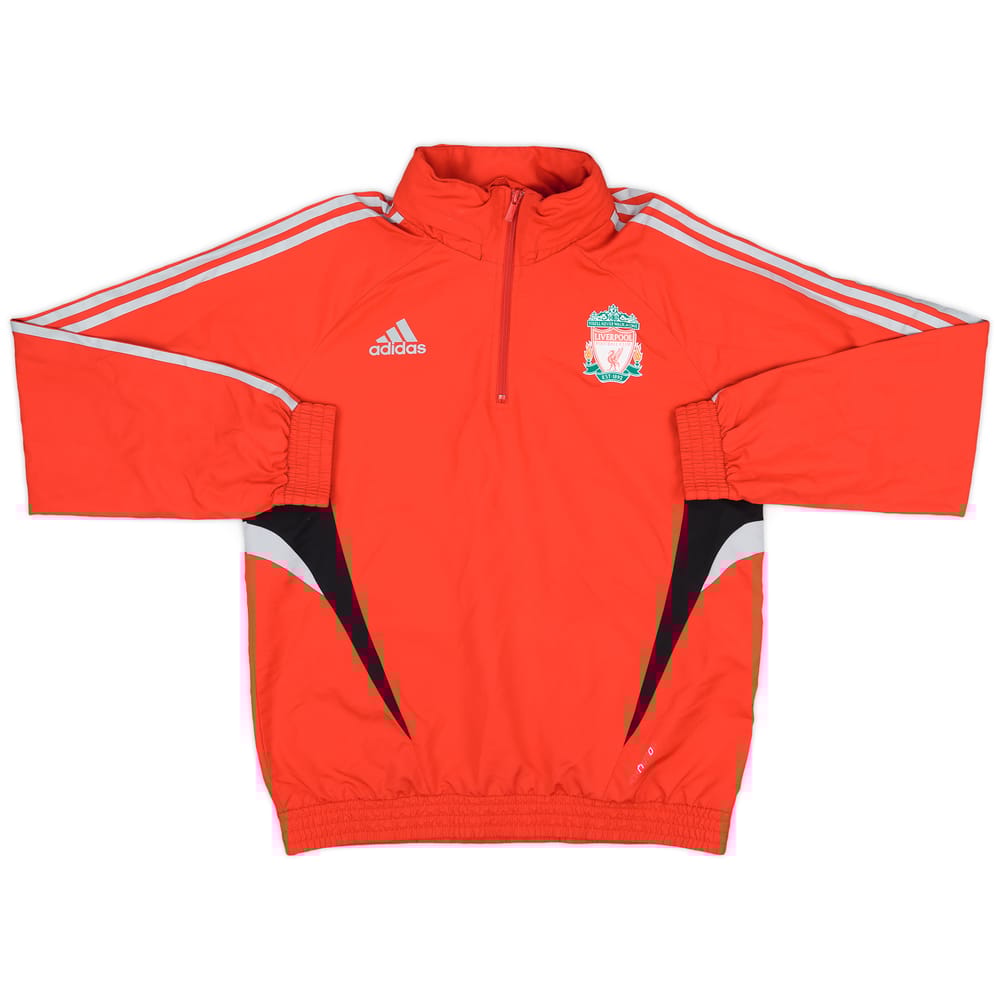 2008-09 Liverpool adidas 1/4 Zip Hooded Drill Top - 8/10 - (M)