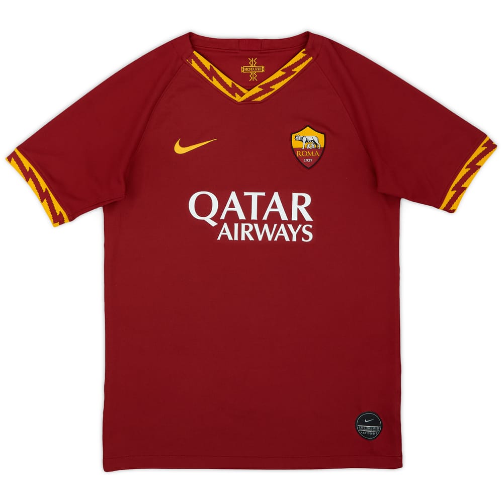 2019-20 Roma Home Shirt - 10/10 - (L.Boys)