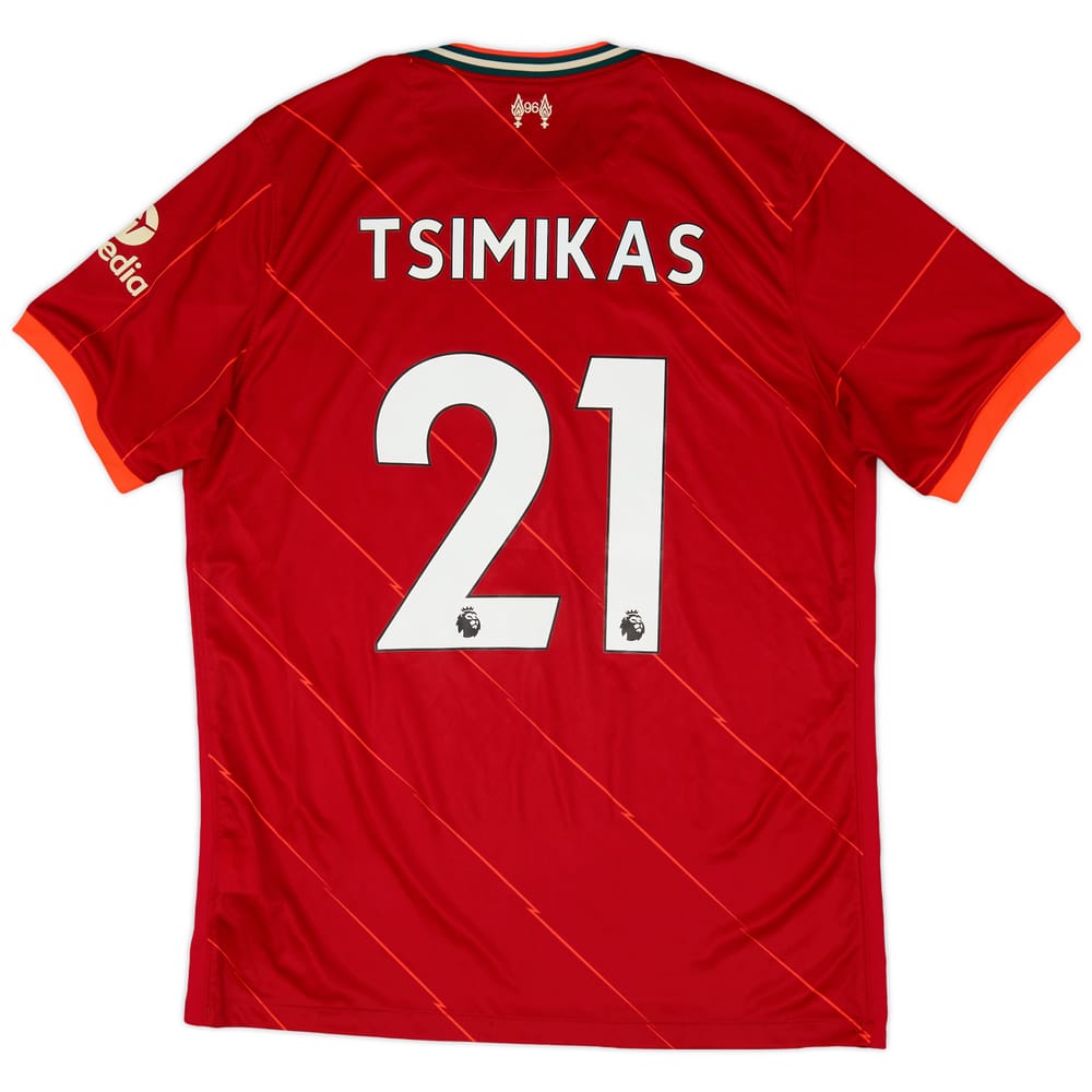 2021-22 Liverpool Home Shirt Tsimikas #21 - 9/10 - (L)