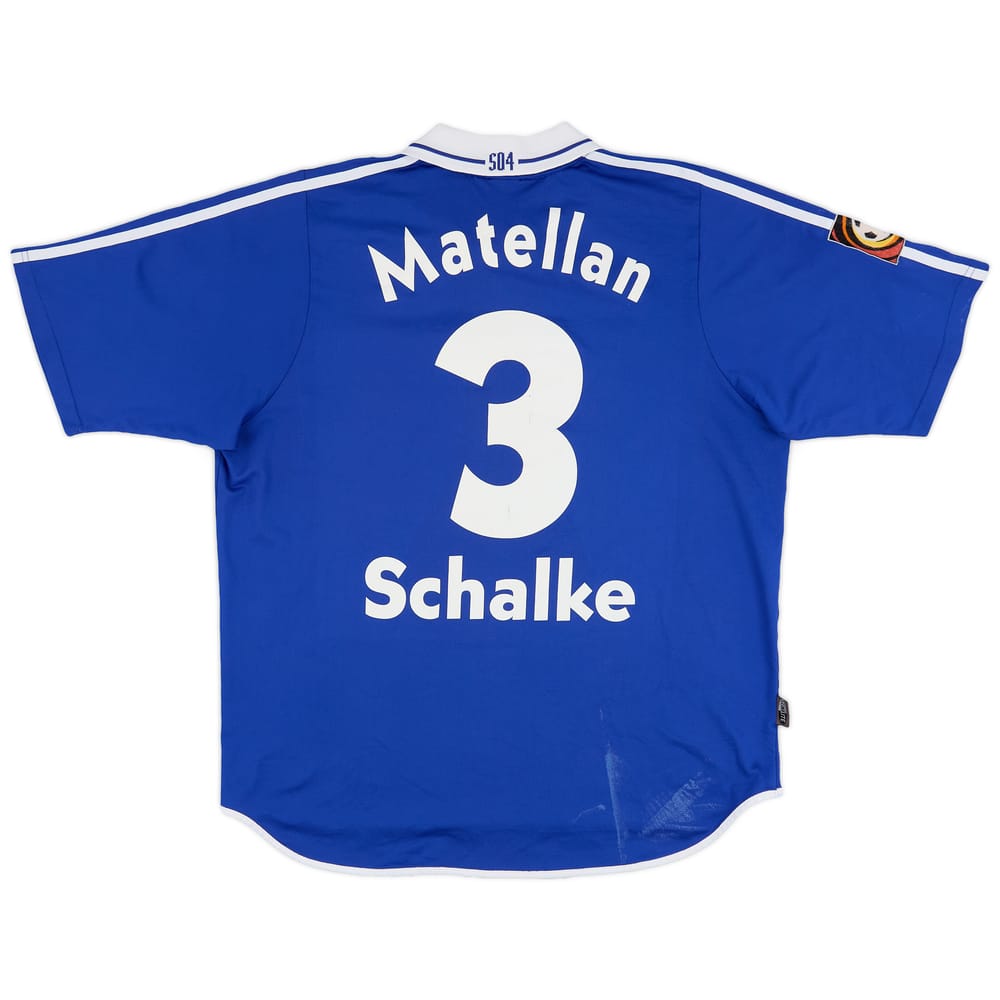 2001-02 Schalke Match Issue Home Shirt Matellan #3
