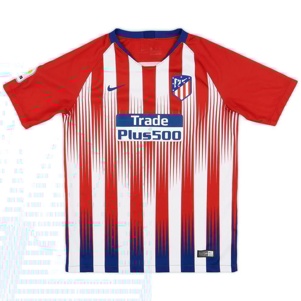 2018-19 Atletico Madrid Home Shirt - 8/10 - (XL.Boys)