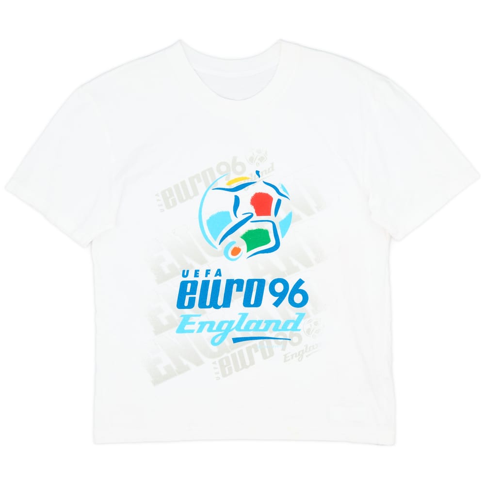 1996 England Euro '96 Cotton Tee - 9/10 - (L.Boys)