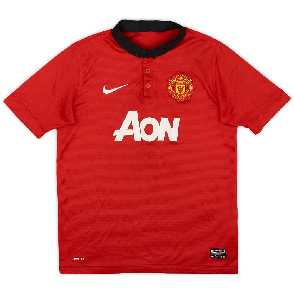 2013-14 Manchester United Home Shirt - 7/10 - (L.Boys)