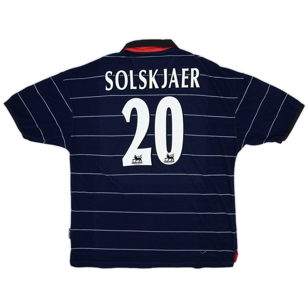 1999-00 Manchester United Away Shirt Solskjaer #20 - 9/10 - (XL)