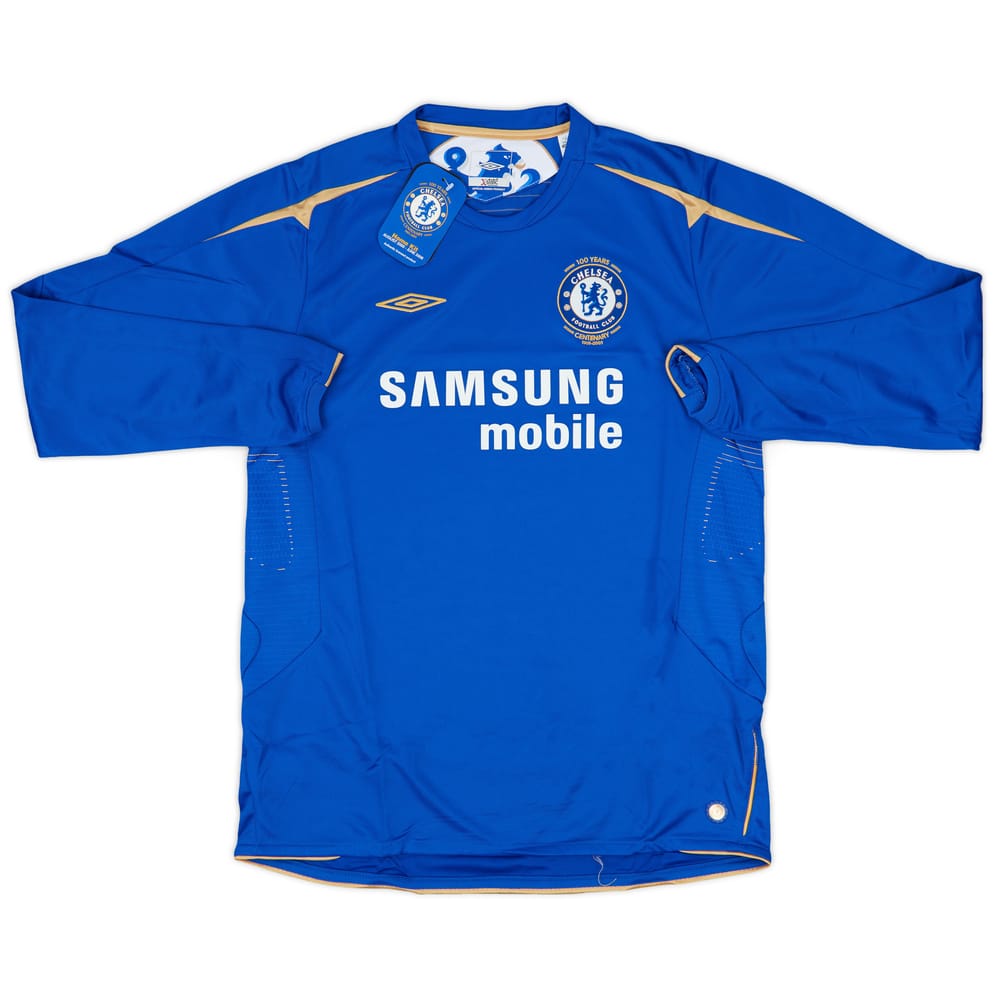 2005-06 Chelsea Centenary Home L/S Shirt (XL.Boys)