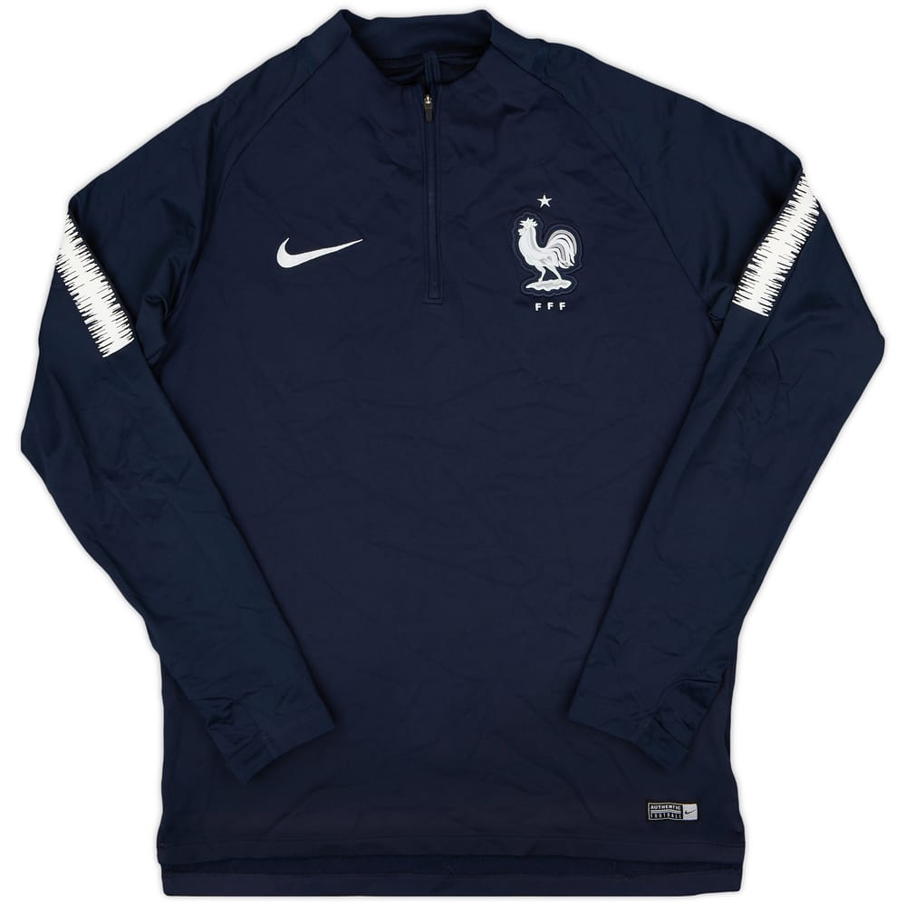 2018-19 France Nike 1/4 Zip Training Top - 8/10 - (M)