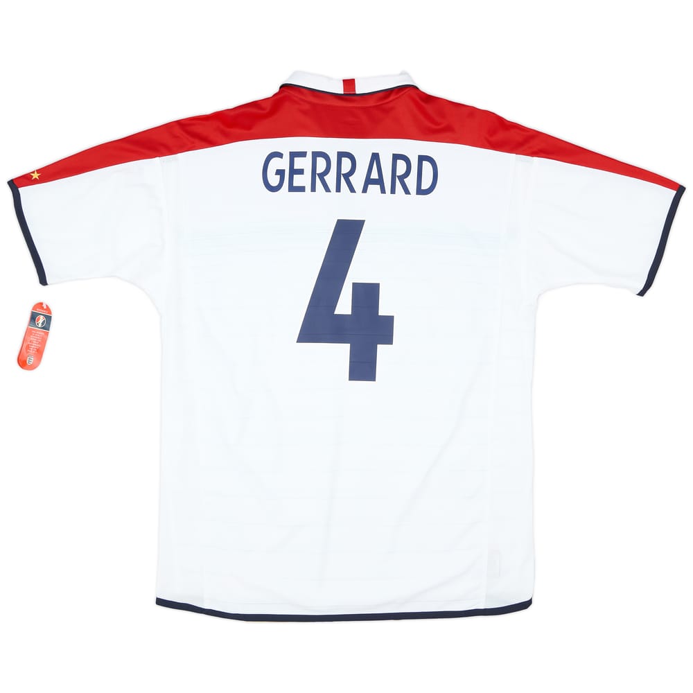2003-05 England Home Shirt Gerrard #4 (XL)