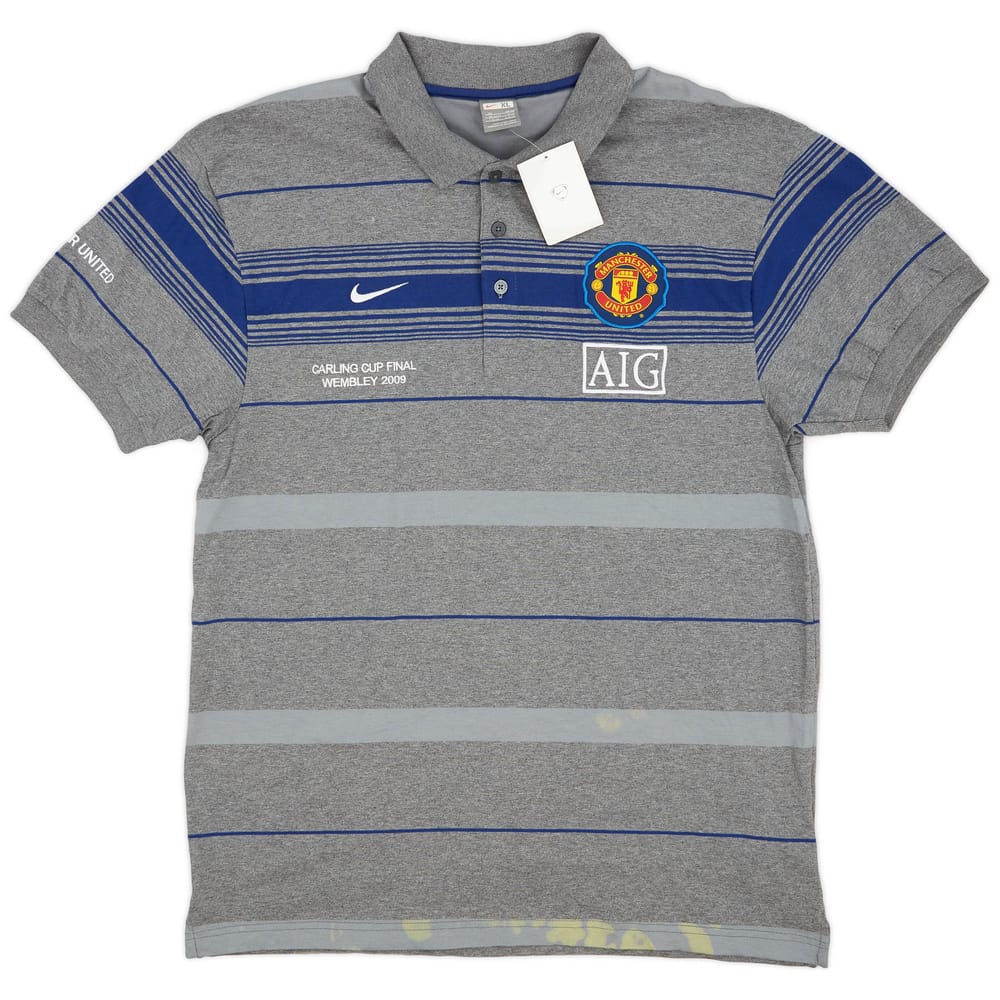 2009-10 Manchester United Nike 'Carling Cup Final' Polo Shirt (XL)