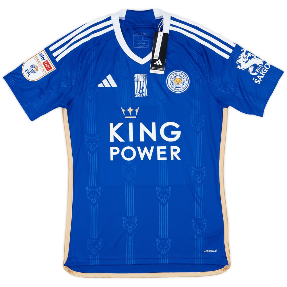 2023-24 Leicester 'Straight Back Up' Home Shirt (S)