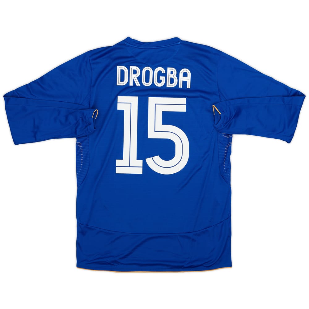 2005-06 Chelsea Centenary Home L/S Shirt Drogba #15 (M)