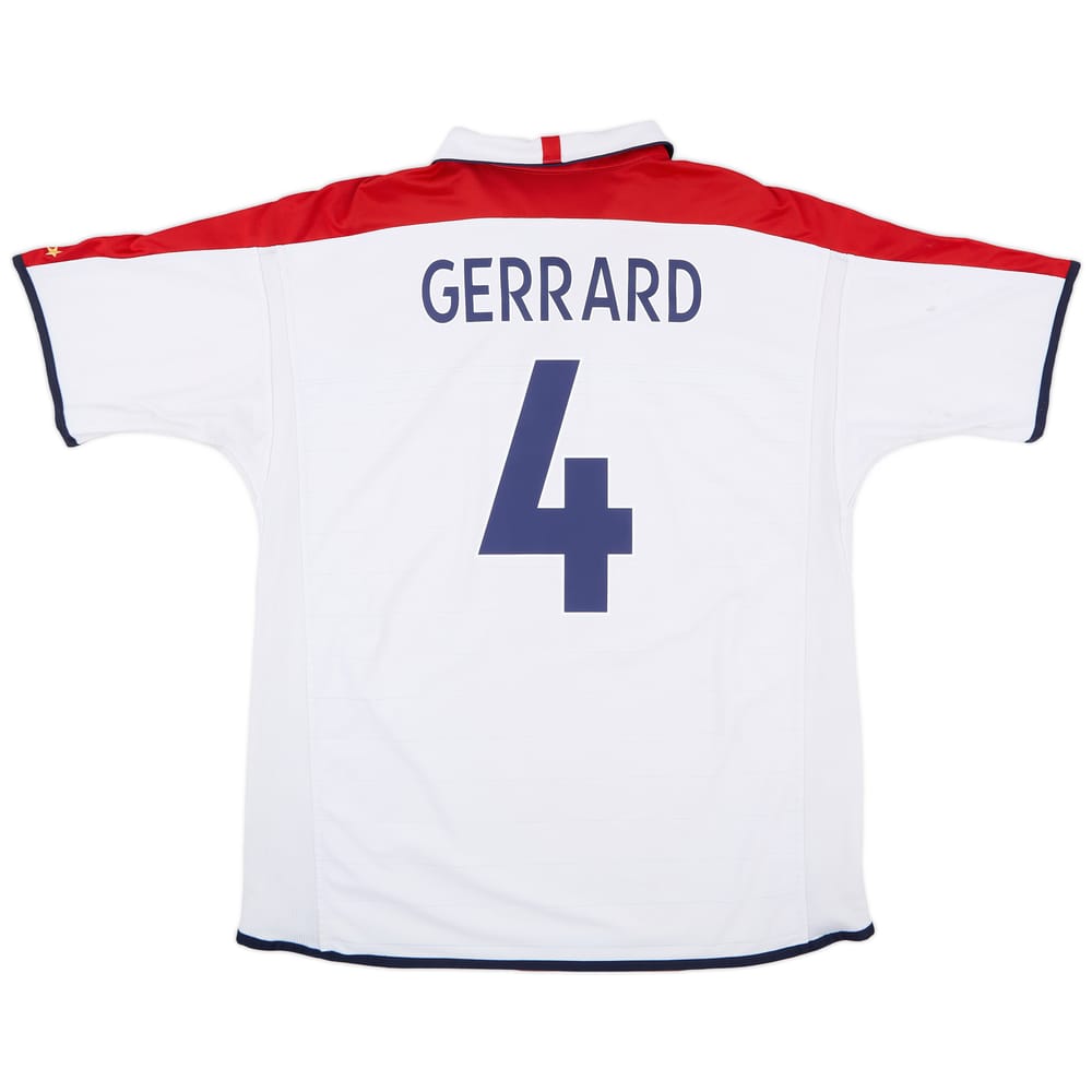 2003-05 England Home Shirt Gerrard #4 - 5/10 - (XXL)