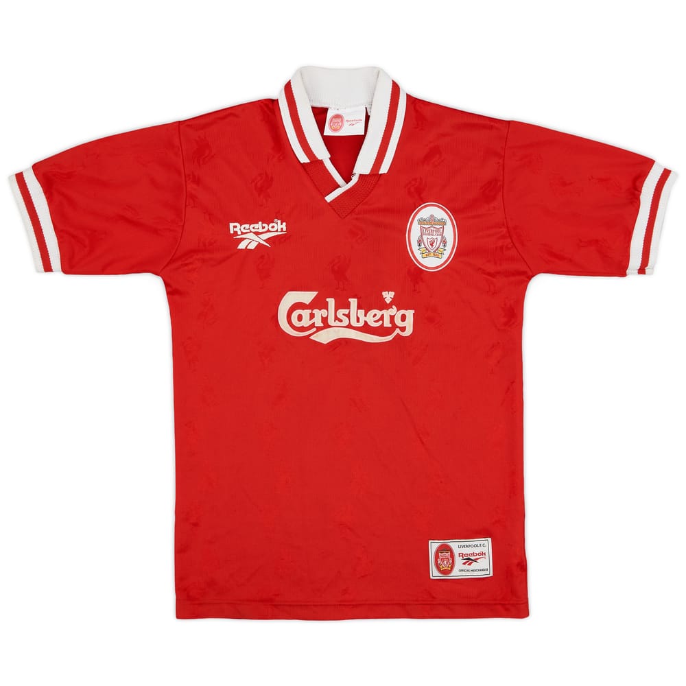 1996-98 Liverpool Home Shirt - 8/10 - (Y)