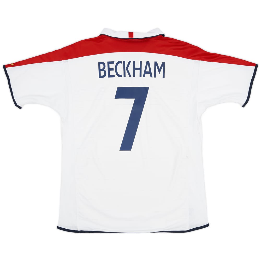 2003-05 England Home Shirt Beckham #7 - 7/10 - (XL)