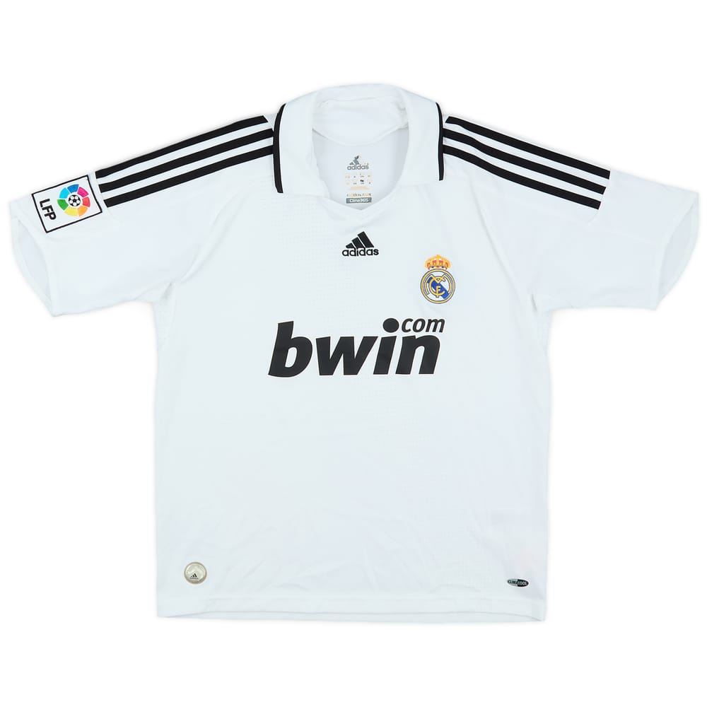 2008-09 Real Madrid Home Shirt - 8/10 - (L.Boys)