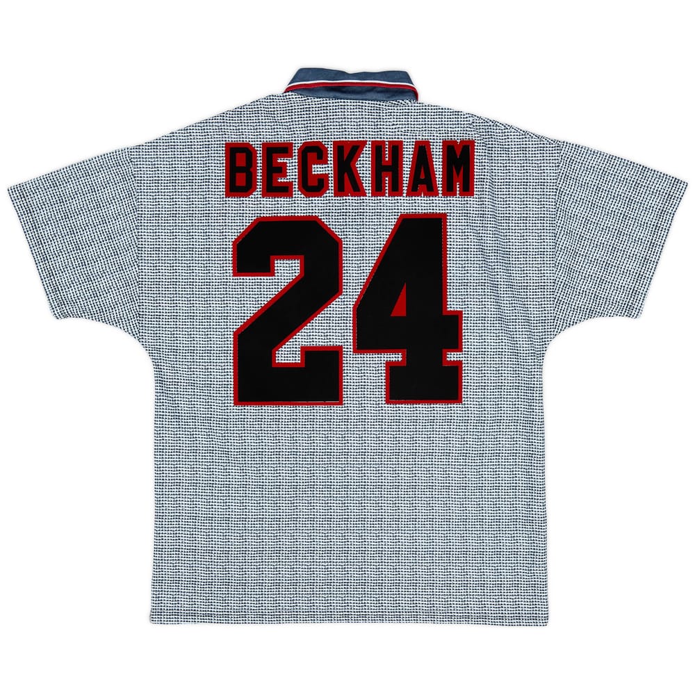 1995-96 Manchester United Away Shirt Beckham #24 - 8/10 - (L)
