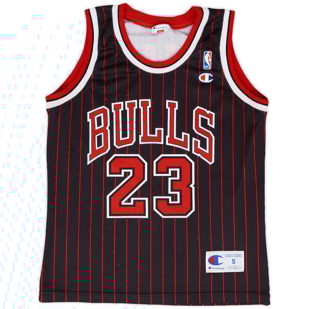 1995-97 Chicago Bulls Jordan #23 Champion Alternate Jersey - 7/10 - (S)