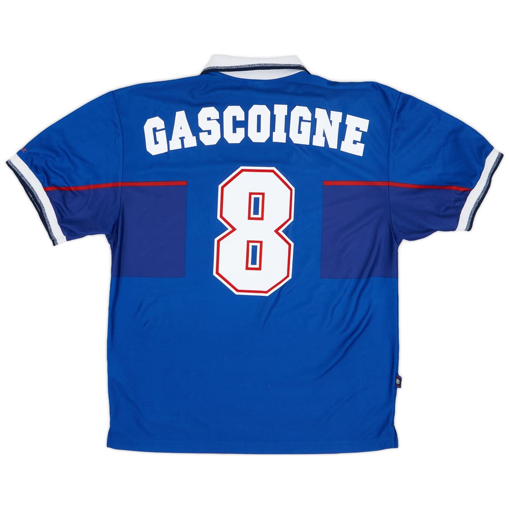 1997-99 Rangers Home Shirt Gascoigne #8 - 8/10 - (L)