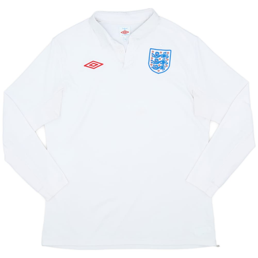 2009-10 England Home L/S Shirt - 7/10 - (L)