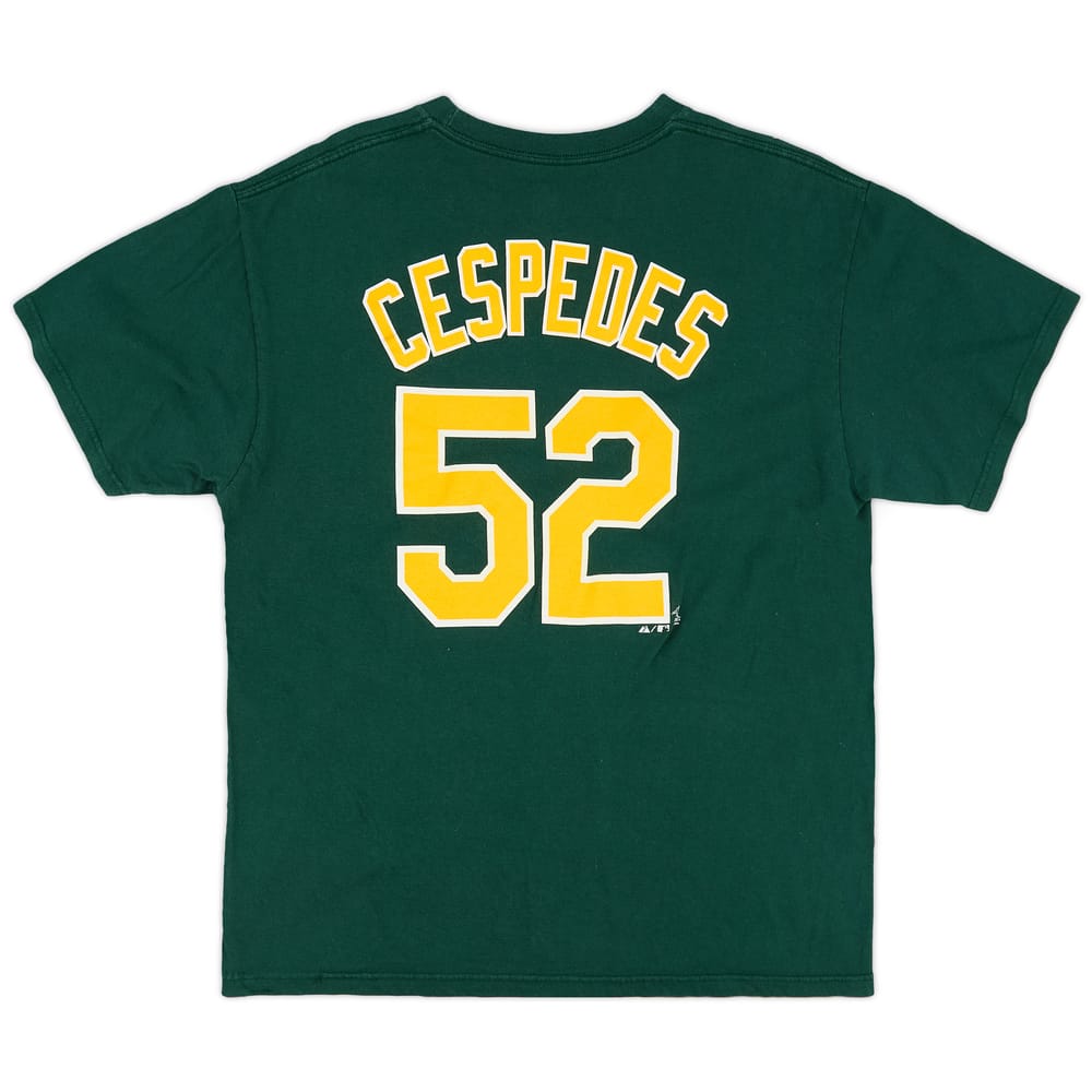 2012-14 Oakland Athletics Cespedes #52 Majestic Tee - 7/10 - (L)