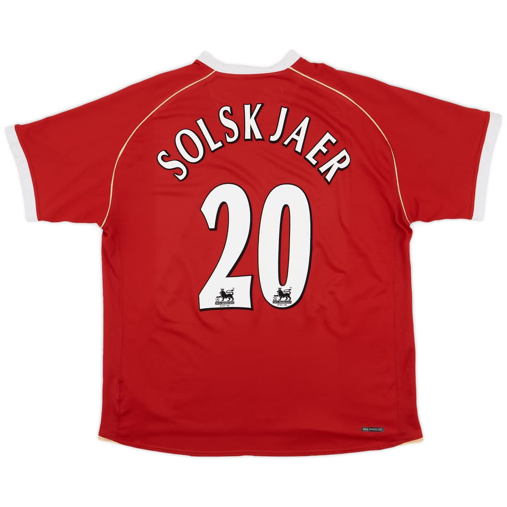 2006-07 Manchester United Home Shirt Solskjaer #20 - 7/10 - (XXL)