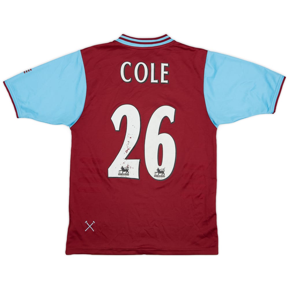2001-03 West Ham Home Shirt Cole #26 - 6/10 - (XL.Boys)