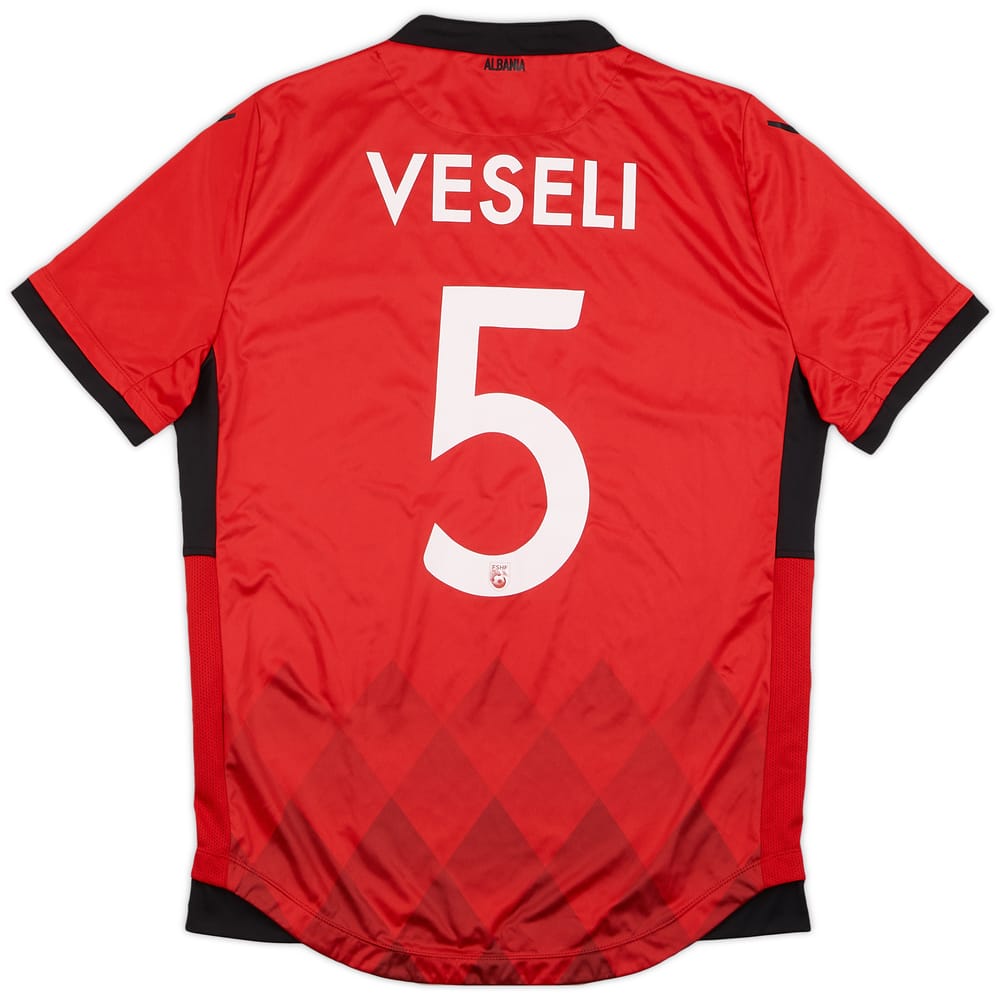 2017-18 Albania Home Shirt Veseli #5 - 9/10 - (L)