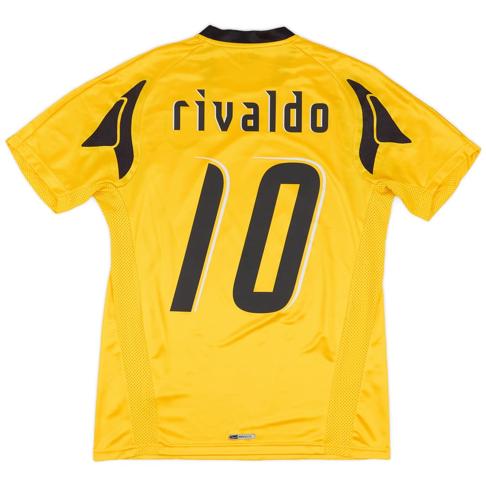 2007-08 AEK Athens Home Shirt Rivaldo #10 - 6/10 - (M)
