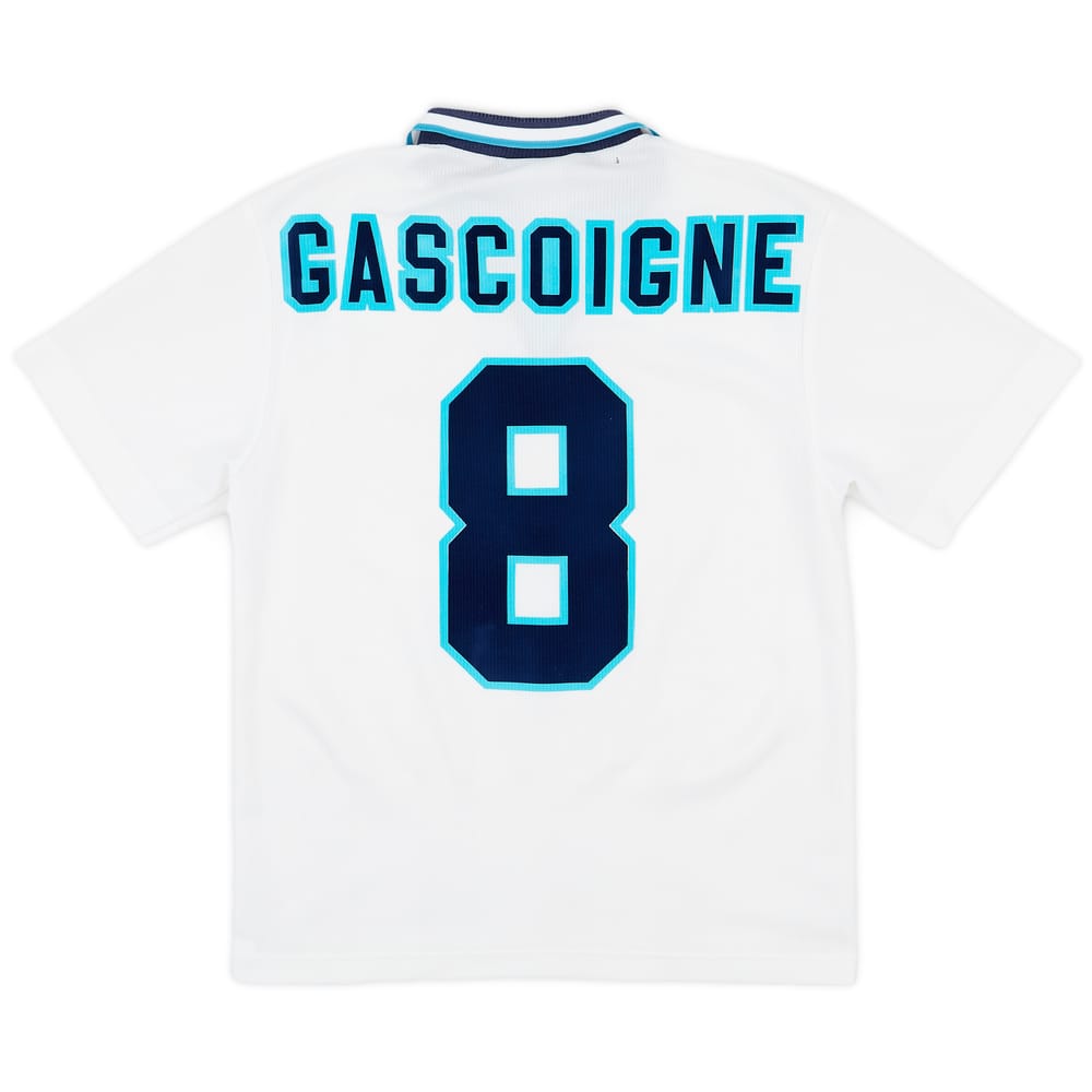 1995-97 England Home Shirt Gascoigne #8 - 6/10 - (M)
