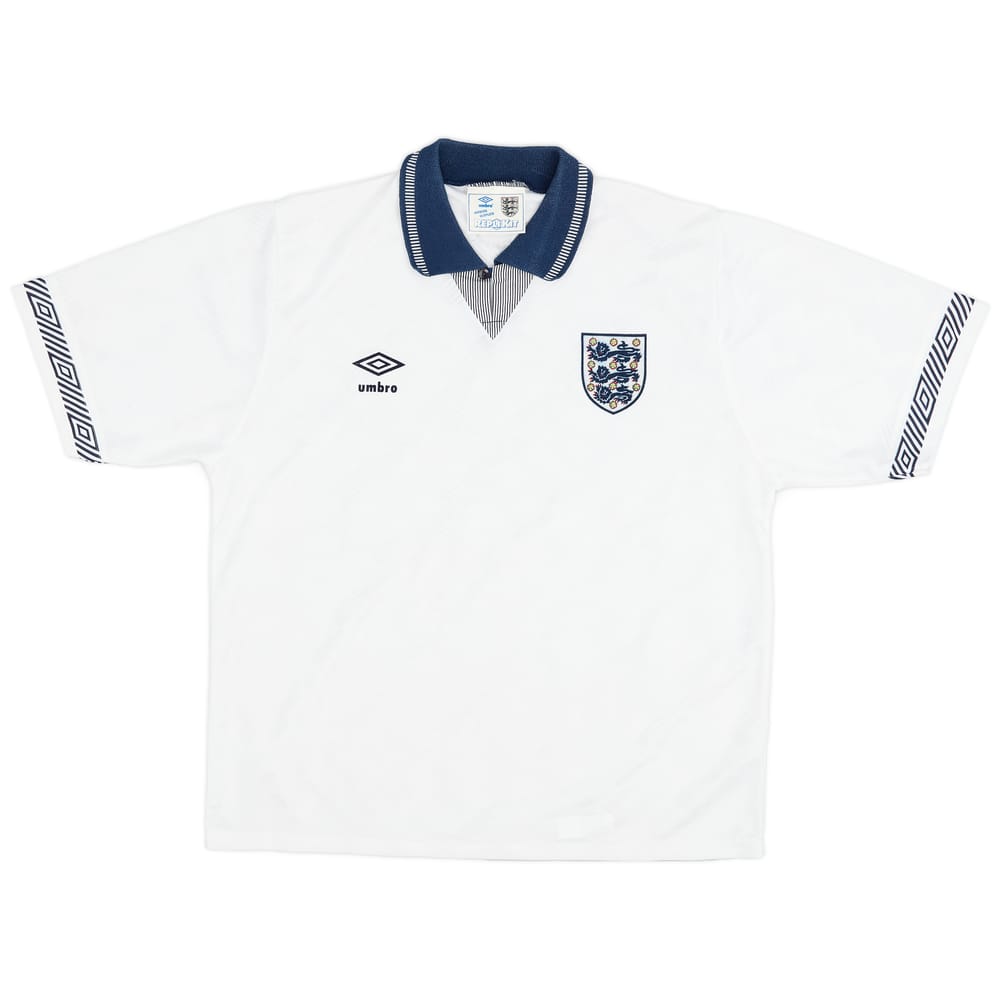 1990-92 England Home Shirt - 8/10 - (L)