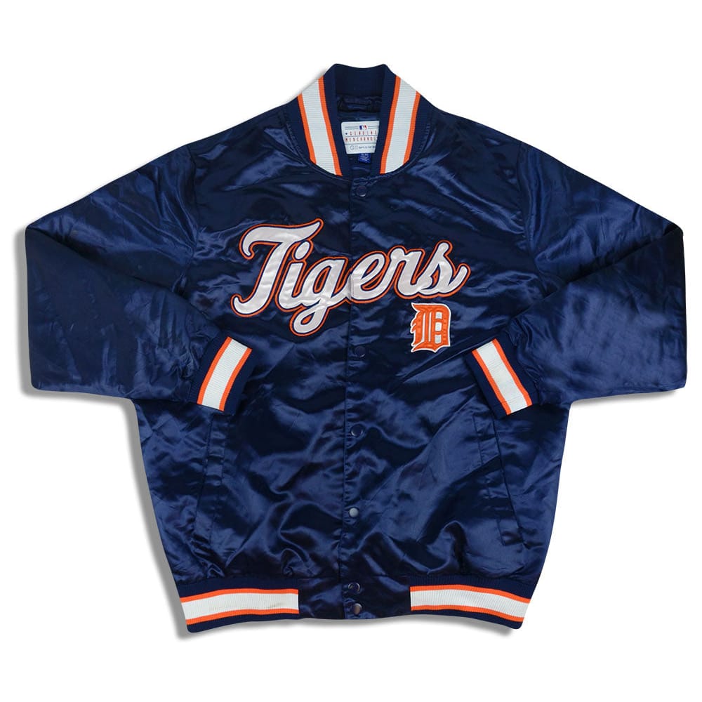 1990s Detroit Tigers Satin Varsity Jacket XL
