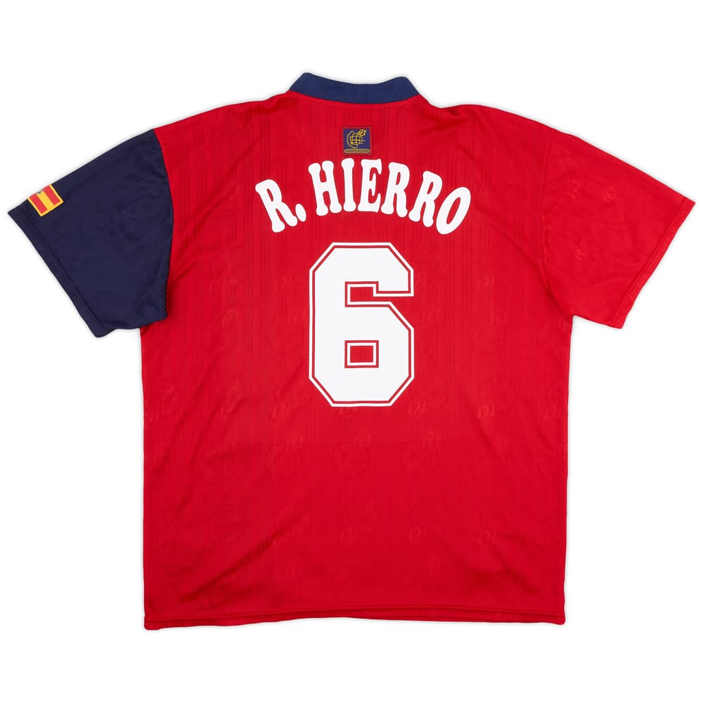 1996-98 Spain Home Shirt R.Hierro #6 - 9/10 - (XL)