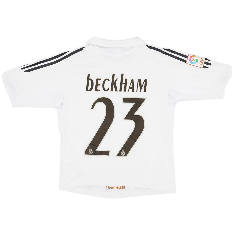 2005-06 Real Madrid Home Shirt Beckham #23 - 4/10 - (L.Boys)