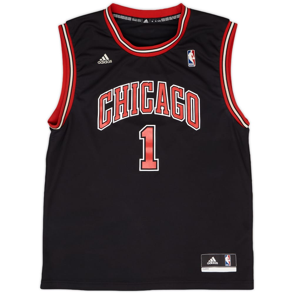 2010-14 Chicago Bulls Rose #1 adidas Alternate Jersey - 9/10 - (M)