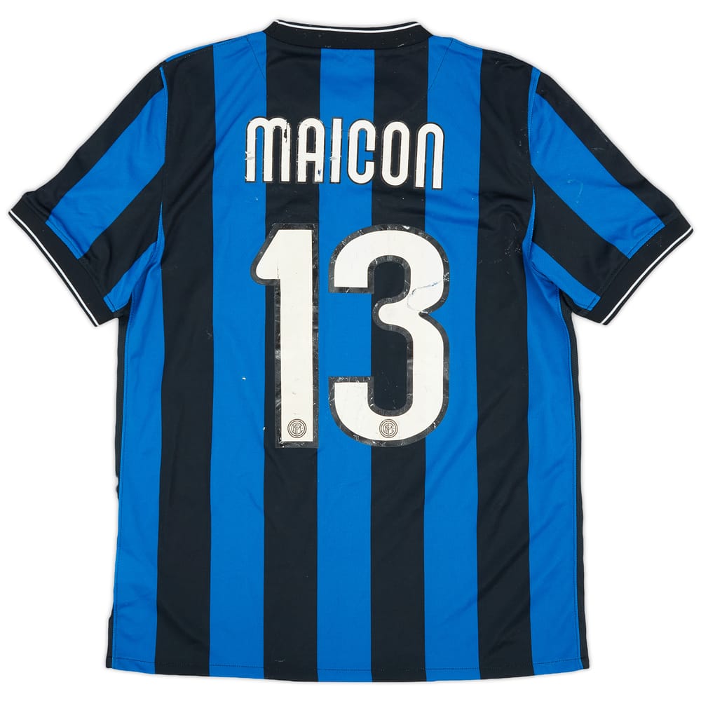 2009-10 Inter Milan Home Shirt Maicon #13 - 4/10 - (M)
