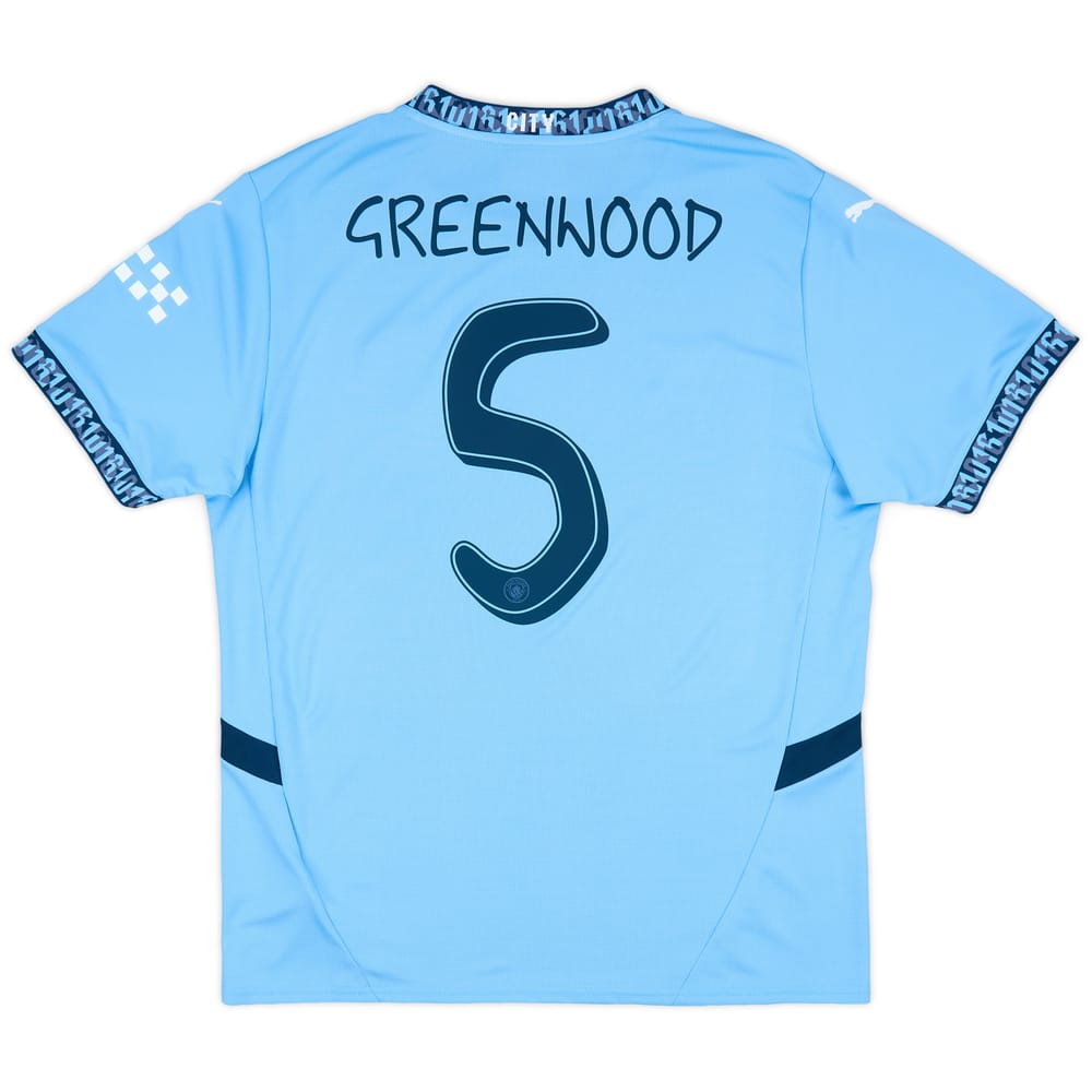 2024-25 Manchester City Women's Home Shirt Greenwood #5 (Unisex Fit) 